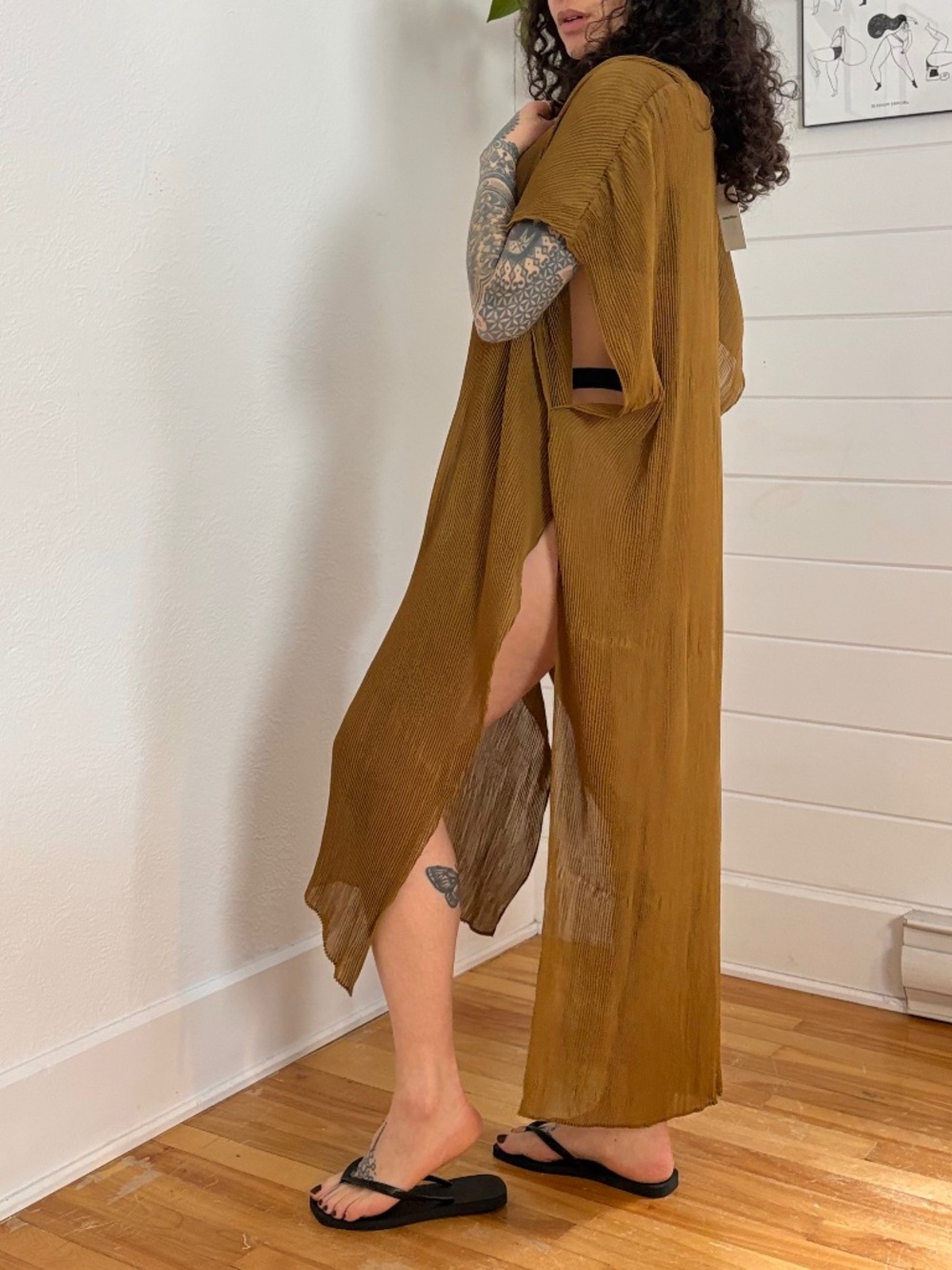 Nordstrom pleated swim cover up